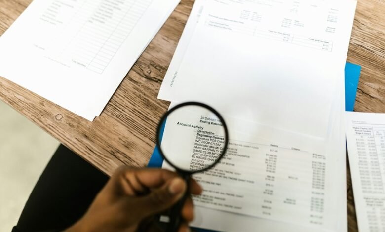 account numbers for review